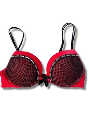 Victoria’s Secret Very Sexy Pink & Black Push-Up Bra – Size 34B | Lace Accent |